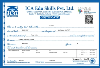 ICA + NSDC Certificate