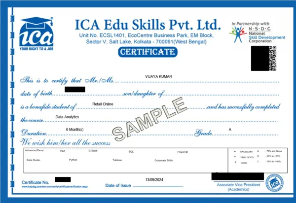 ICA + NSDC Certificate