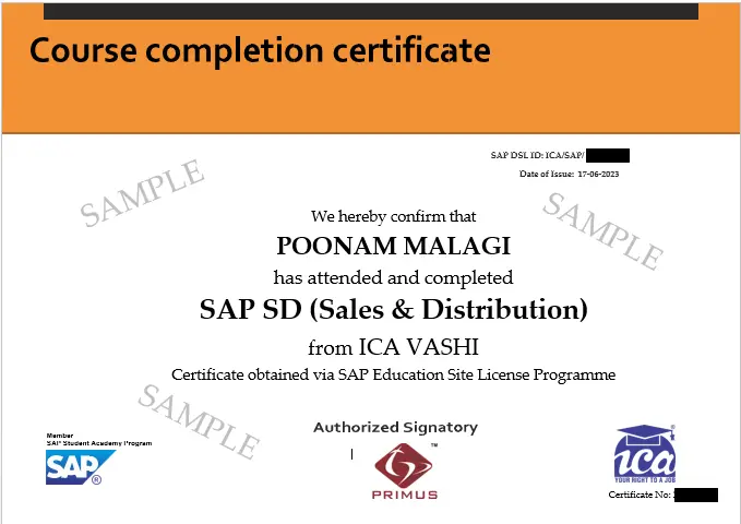 SAP MM Certificate