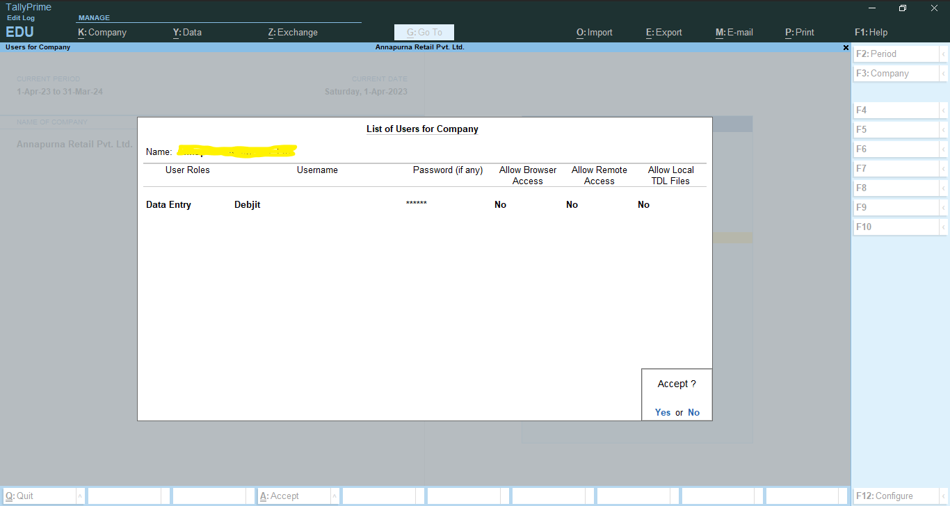 audit trail in tallyprime-5