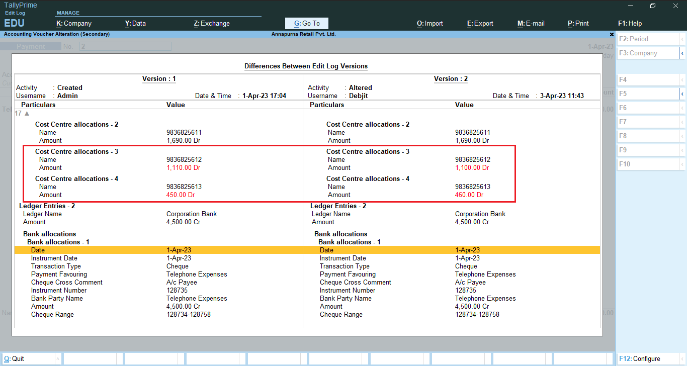 audit trail in tallyprime-7