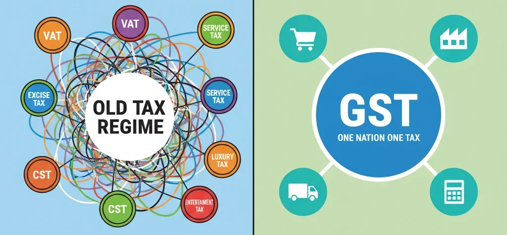 gst vs old system of indirect taxes