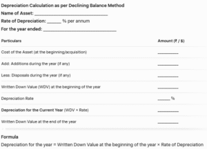 Declining Balance Method Of Calculation Of depreciation 