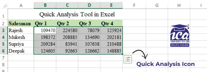 Quick Analysis Tool Icon