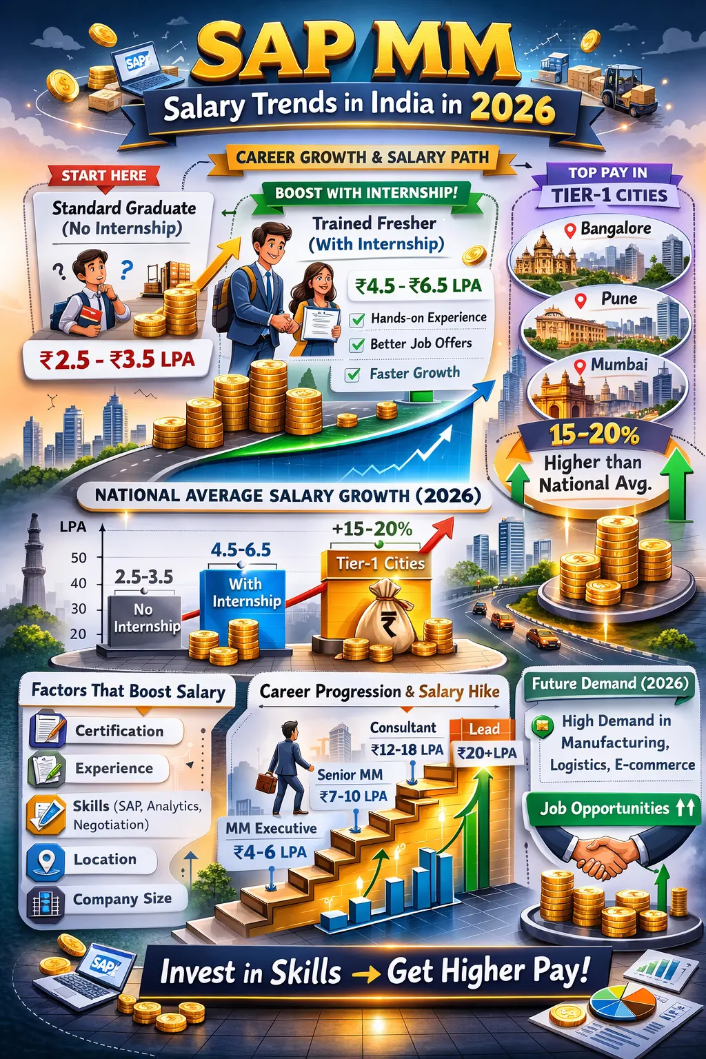  SAP MM career growth & salary trends