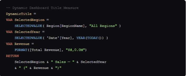 Use Dynamic, Context-Aware Titles with DAX Measures